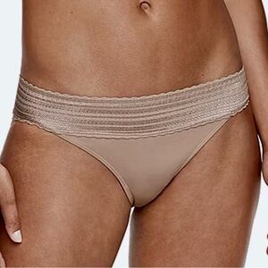 WARNERS No Pinching No Problems Lace Dk Toasted Almond Bikini Panty  3X